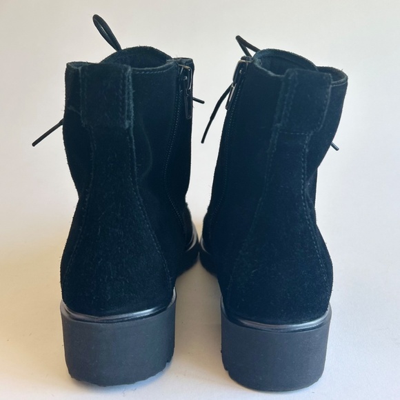 Munro Black Suede Genuine Leather Rubber Outsole Combat Boots size 6 - Picture 10 of 16